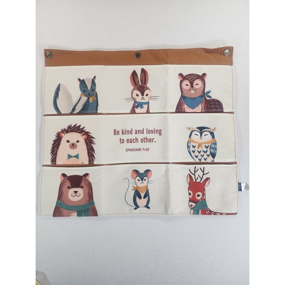 Mary & Martha Woodland Friends Book Toy Organizer Religious Christian Canvas Kid